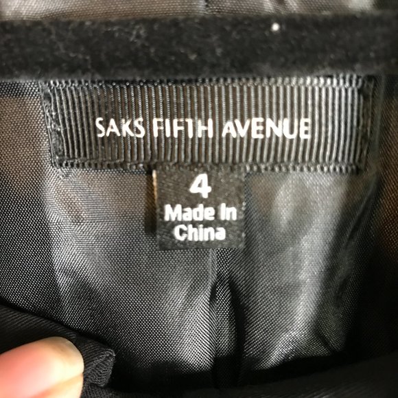 Saks Fifth Avenue Black Label Black Military Style Button Down Blazer Jacket - Picture 3 of 10